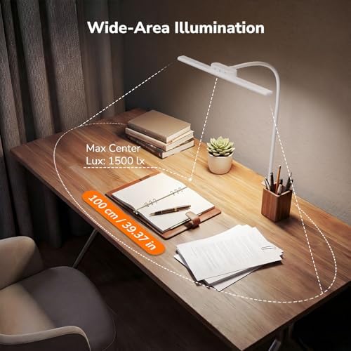 Lepro Desk Lamp with Clamp, Led Clip on Desk Lights for Home Office, White