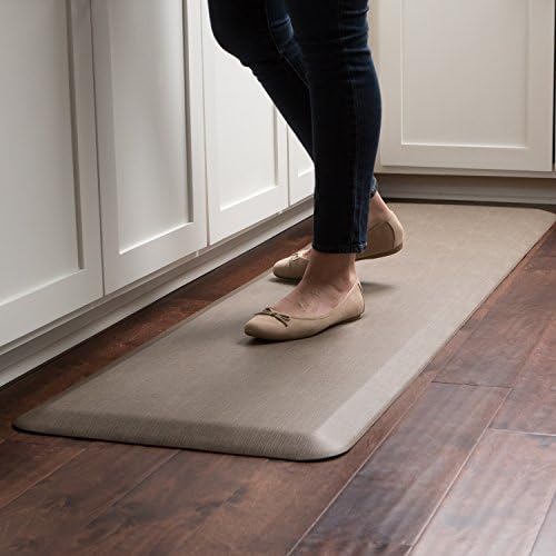 GelPro Designer Comfort Ergo-Foam Cushioned Anti-Fatigue Standing Kitchen Floor Mat, Padded Stain-Resistant, Waterproof, Non-Slip Comfort Padded Desk/Office Mat - 20" x 72", Grasscloth Crimson