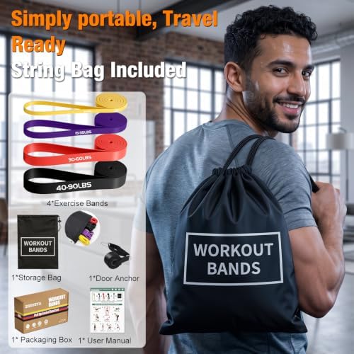 Resistance Bands for Working Out, Exercise Bands with Upgraded Packaging