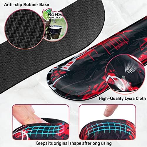 Canjoy Desk Mat with Keyboard and Mouse, Desk Pad with Wrist Rest Support