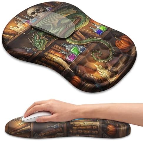 Ergonomic Mouse Pad with Wrist Rest, Memory Foam Wrist Support,Massage Bump