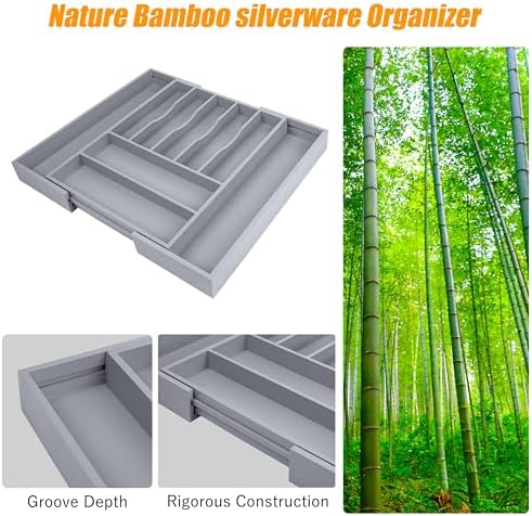 Kitchen Silverware Drawer Organizer and Storage Cabinet Utensil Rack Bathroom Counter Vanity Extra Large Big Cooking Drawer Organizers Countertop Pantry Storage Cabinet Best Kitchen Must Haves 2025