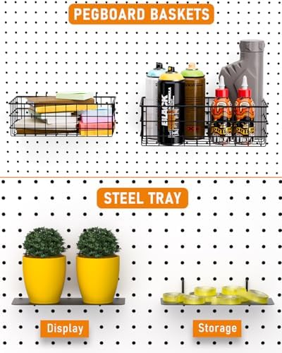 INCLY 30PCS Peg Board Organizer Accessories Kit with Bins, Cups & Baskets