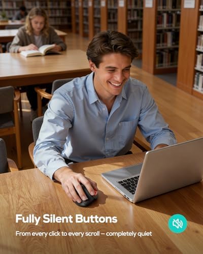 Nulea Wireless Ergonomic Vertical Trackball Mouse Thumb Control