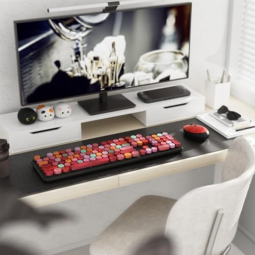 Colorful Wireless Keyboard and Mouse Combo Red Colorful