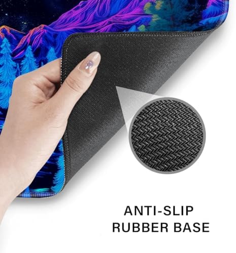 Desk Pad and Keyboard Wrist Rest, Large Mouse Pad + Keyboard Pad+Mouse Wrist Support, Non-Slip Desk Mat Protector for Office, Home 31.5×11.8 Inches Waterfall