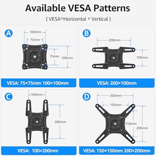 MOUNTUP Full Motion TV Wall Mount for Most 14-42 Inch LED LCD Flat Screen TVs & Monitors, Swivel Tilt Extension Rotation Wall Mount TV Bracket with Articulating Arm, Max VESA 200x200mm, up to 44 lbs