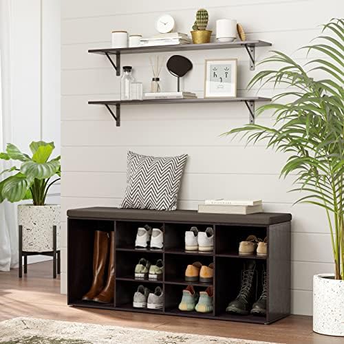 DINZI LVJ Long Wall Shelves, 39.4 Inch Wall Mounted Shelves with Brackets