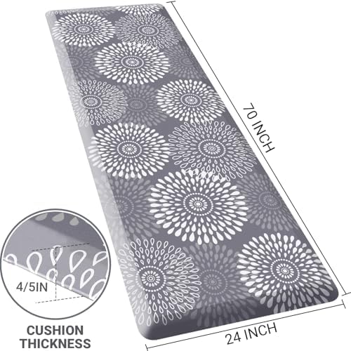 Kitchen Mat Water-Resistant Kitchen Rugs Cushioned Anti-Fatigue Floor Mat