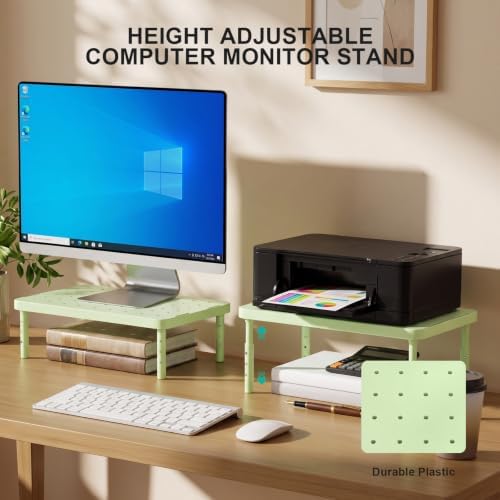WALI Computer Monitor Stand for Desk, Adjustable Laptop Riser, up to 44 lbs