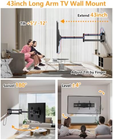 FORGING MOUNT Full Motion TV Wall Mount for 50-90 inch TVs