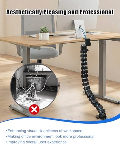 Desk Vertebrae Cable Management Spine Kit Fit for Sit Stand Desk