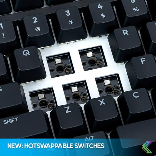 KINESIS Freestyle Edge RGB Plus Split Mechanical Keyboard | Hotswap Tactile Switches | RGB | Ergonomic | Detachable Palm Support | Fully Programmable | Mac Keycaps Included | Lift Kit Included