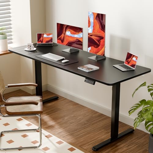 63"x24" Standing Desk, Height Adjustable Sit-Stand Home Office, Black