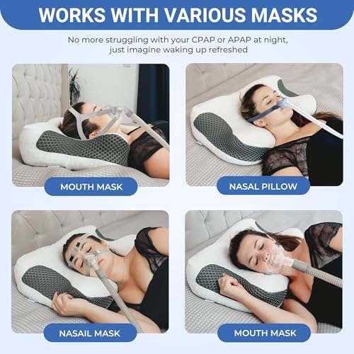 Elviros CPAP Pillow HSA/FSA for Side Back and Stomach Sleepers
