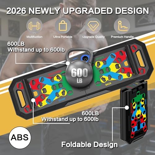 Push Up Board,Foldable Pushup Board for Man,Portable 30 in 1 Push Up Bar