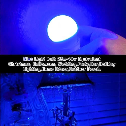 Blue Light Bulb, A15 Blue Christmas Lighting Bulb, 3W 300lm,2 Pack