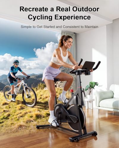 MJWW Stationary Bike, 32-Level Magnetic Exercise Bike 300lbs Max