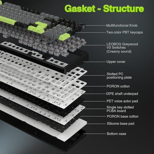 AULA F99 Pro Wireless Mechanical Keyboard with Number Pad, Knob, 99 Keys