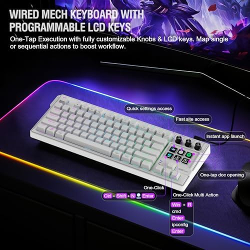 VSD K1 Pro 87‑Key Macro Mechanical Keyboard with Integrated Streaming Deck