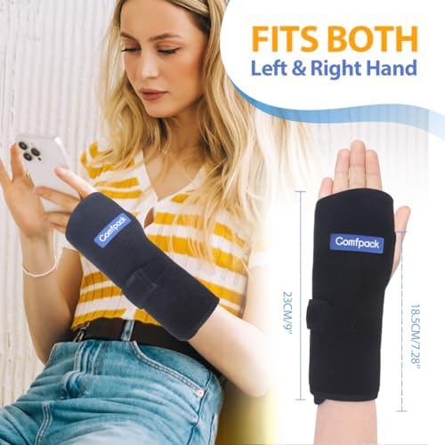 Comfpack Wrist Ice Pack for Carpal Tunnel, Reusable Hot Cold Therapy Hand Ice Pack Wrap Wrist Ice Brace for Hand Surgery, Rheumatoid, Tendinitis, Swelling, Injuries, Pain Relief