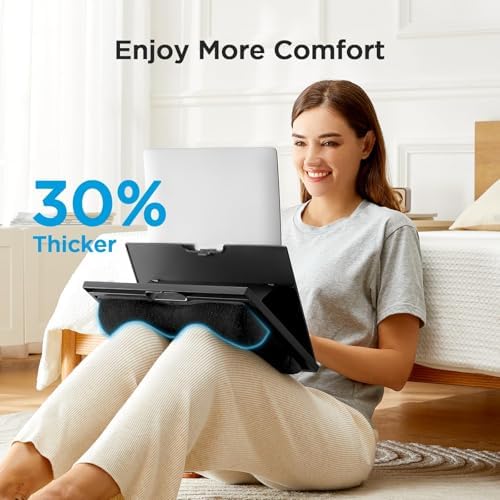 HUANUO Lap Desk with 8 Adjustable Angles – Up to 15.6" Laptop, Black