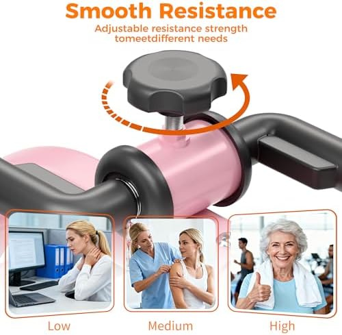 RYGEO Pedal Exerciser Mini Exercise Bike for Leg and Arm Recovery Exercise Lightweight and Portable Floor Bike