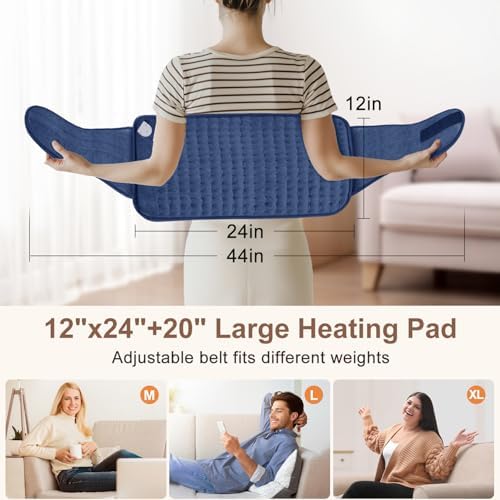 IGXHAVIZ Electric Heating Pad with Adjustable Belt