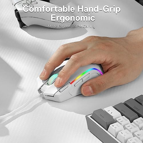 Redragon M612 Wired RGB Optical Gaming Mouse 8000 DPI Remapping Keys