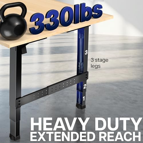 VIVO Black Premium 4-Leg Dual Motor Standing Desk Frame, DESK-E-P4B