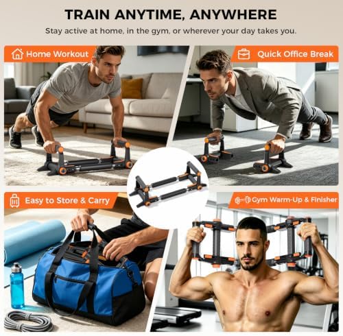 Twister Arm Trainer, 3-Mode Chest Exerciser with Push Up Bars