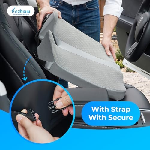 anzhixiu Elevated Car Seat Cushion for Improved View- Gray