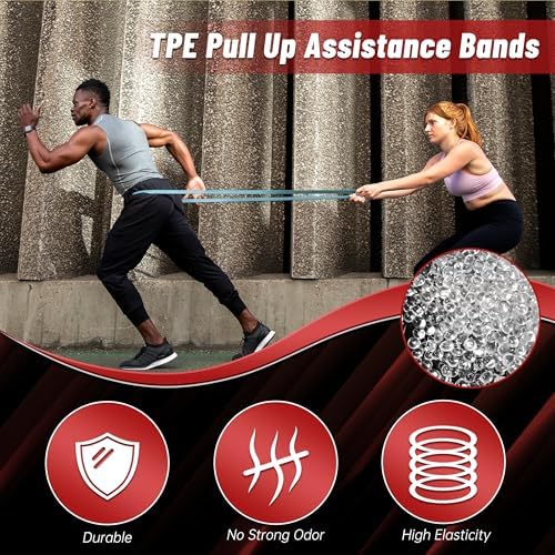 5-Level Resistance Bands for Working Out, Pull Up Assistance Bands