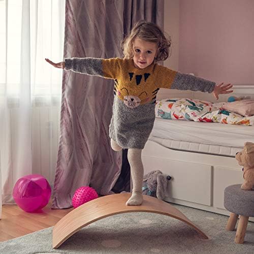NUTTY TOYS Montessori Wooden Wobble Board for Kids & Adults -100% Natural Wood Balance Board, Waldorf Toddler Balancing Toy, Unique Boy Girl Open Ended Toy Best Valentines Day & Easter Gifts Idea 2026