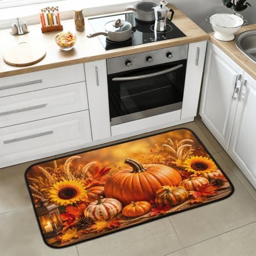 Autumn Kitchen Mats Cushioned Anti Fatigue Kitchen Rugs Non-Slip B-8