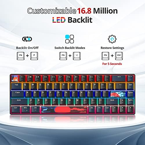 Owpkeenthy 60% Wired Mechanical Keyboard