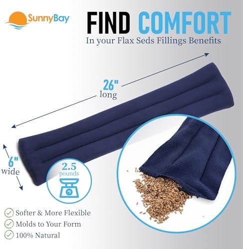 SunnyBay Heating Pad, Neck and Shoulder Wrap, 26x6 inch, Navy Blue