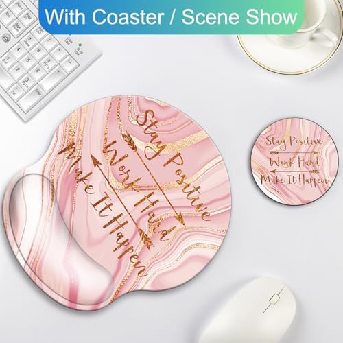 Ergonomic Mouse Pad with Wrist Rest Support,Gel Mouse Pads for Desk