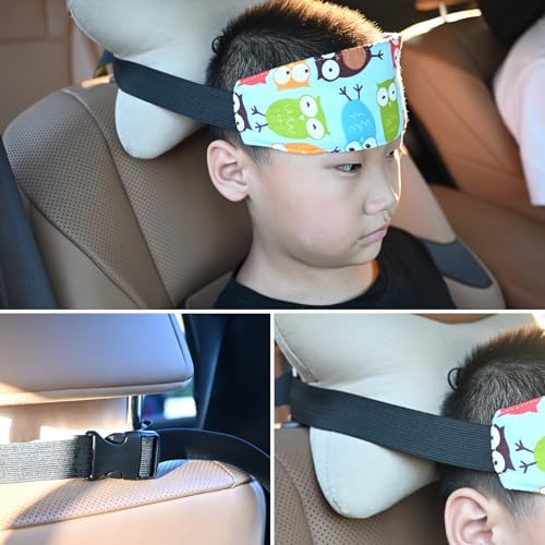 Luckyiren Head Support for Baby Car Seat, Straps with Pillow Support Band, Neck Relief Headrest for Stroller, Slumber Sling Sleep Positioner for Toddler Infants Child Children Kids