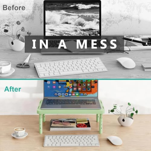WALI Computer Monitor Stand for Desk, Adjustable Laptop Riser, up to 44 lbs