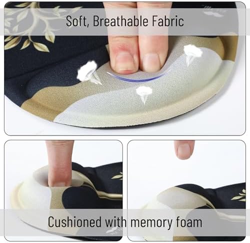 Mr. Pen- Ergonomic Mouse Pad with Wrist Rest, Golden Tree Design