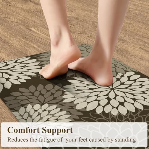 KIMODE Anti Fatigue Mats for Kitchen Floor Cushioned Kitchen Rugs Sets of 2