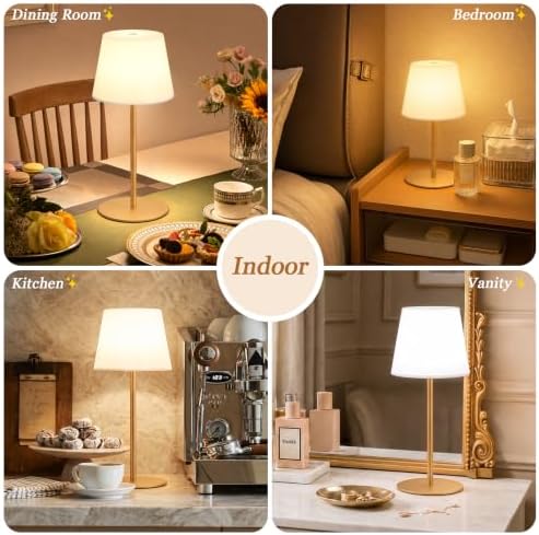 Shower Lamp Rechargeable Waterproof Lamp, Cordless Table Lamp for Bathroom