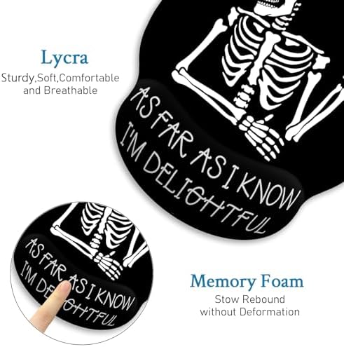 Blusabaca Skeleton Ergonomic Mouse Pad Wrist Rest Mousepad Wrist Support