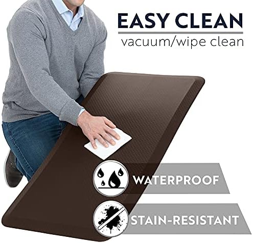 KANGAROO Cushioned Anti Fatigue Kitchen Mats for Floor, 24x70 Chocolate