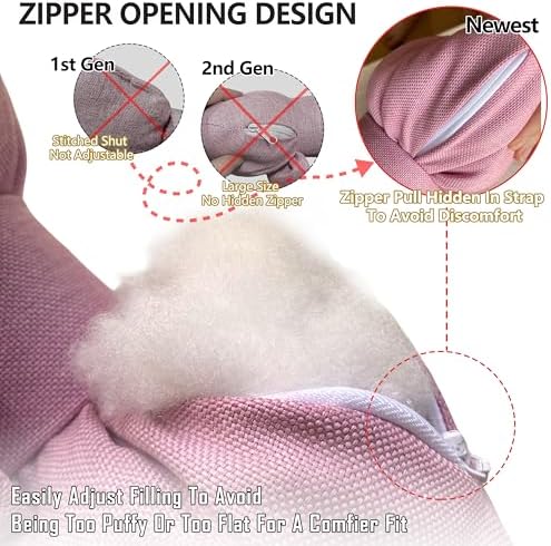 2PCS Chic Car Headrests with Bow-Shaped Cotton Linen Bowknot Neck Pillows for Cozy Road Trip & Cute Interior Decoration (Pink)