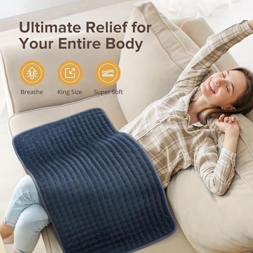 Siinsay Heating Pad, 33" x 17" Extra Large Heat Pad for Back Period Cramps