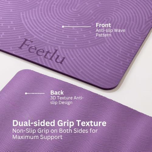 Extra Thick 12mm Exercise Mat, 74" x 26", Non-Slip with a Yoga Strap