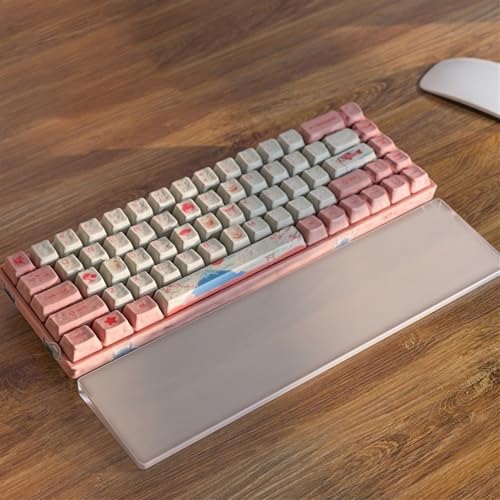 Custom Acrylic Keyboard Wrist Rest, Transparent/Frosted RGB Wrist Pad for Mechanical Keyboard (Color : Frosted, Size : 60%)