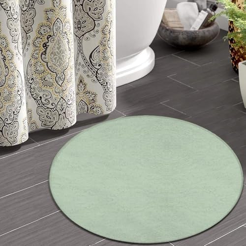 Highly Premium Quality Floor Mat, Office Chair Decor Mat, Room Sofa Yoga Soft Round Carpet Green, 24inch